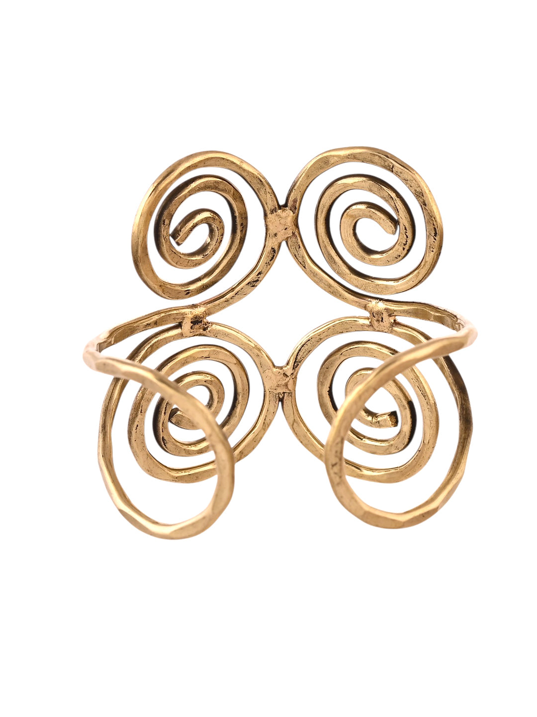 Gold Handcrafted Swirl Bracelet For Women