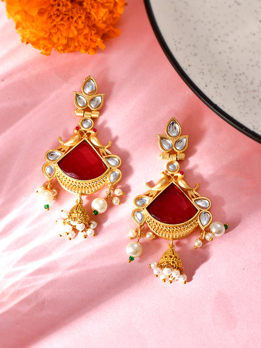 Indian Traditional Kundan Ethnic Jhumka Earrings for Women Online