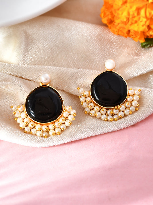 Onyx Stud Earrings for Western Outfit - Earrings for Women Online