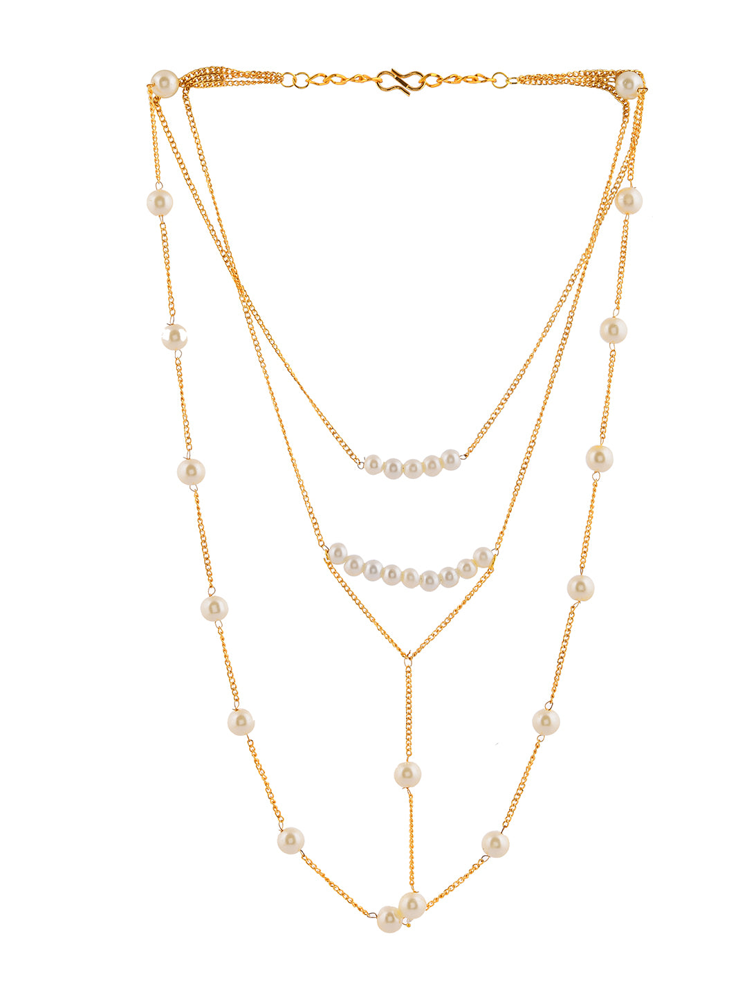 Pearl Gold Chain Necklace Set For Women & Girls