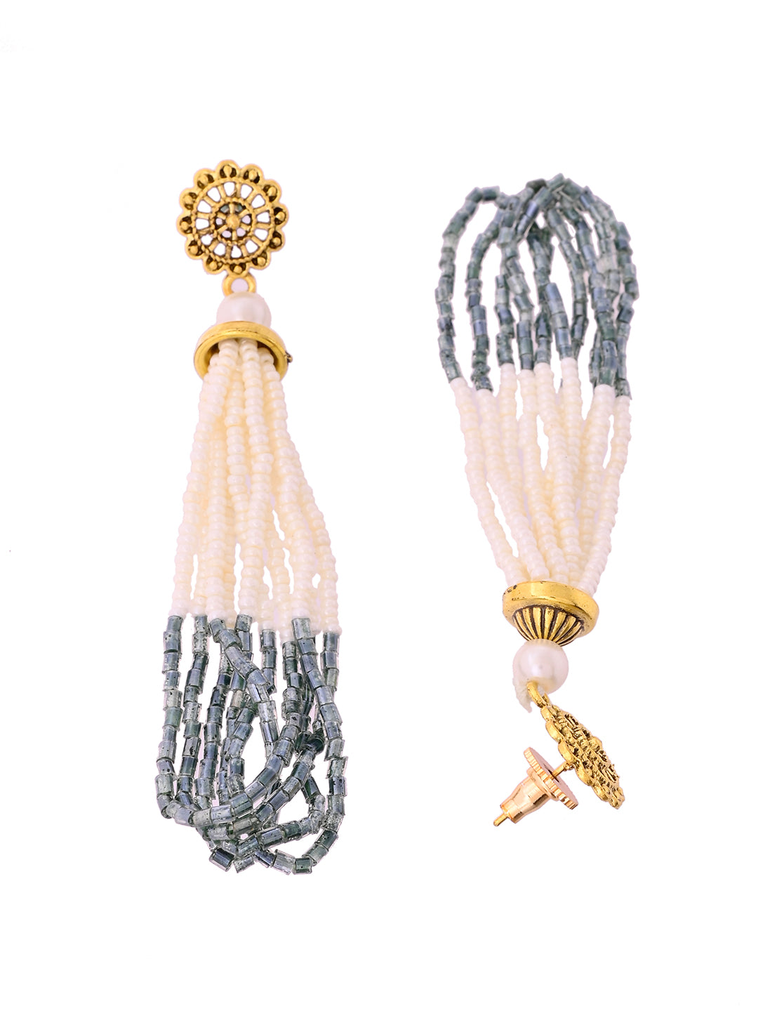 Beaded Necklace Set With Tassel Earrings For Women