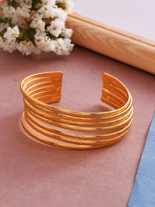 Contemporary Hammered Brass Gold Plated Bracelets for Women Online