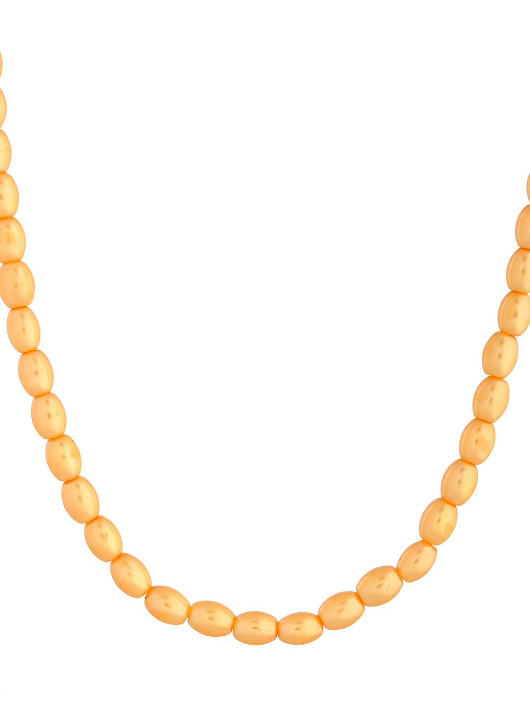 Classic Pearl Necklace With Gold-Tone Clasp For Women