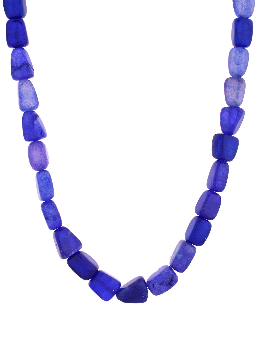 Royal Blue Stone Adjustable Necklace With Dori For Women