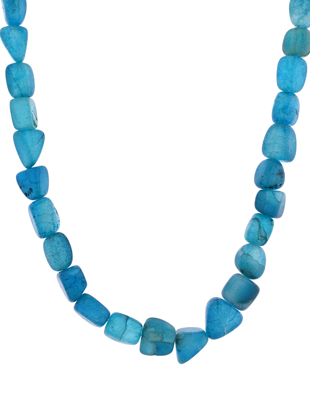 Blue Stone Necklace & Ethnic Mala With Adjustable Dori For Women