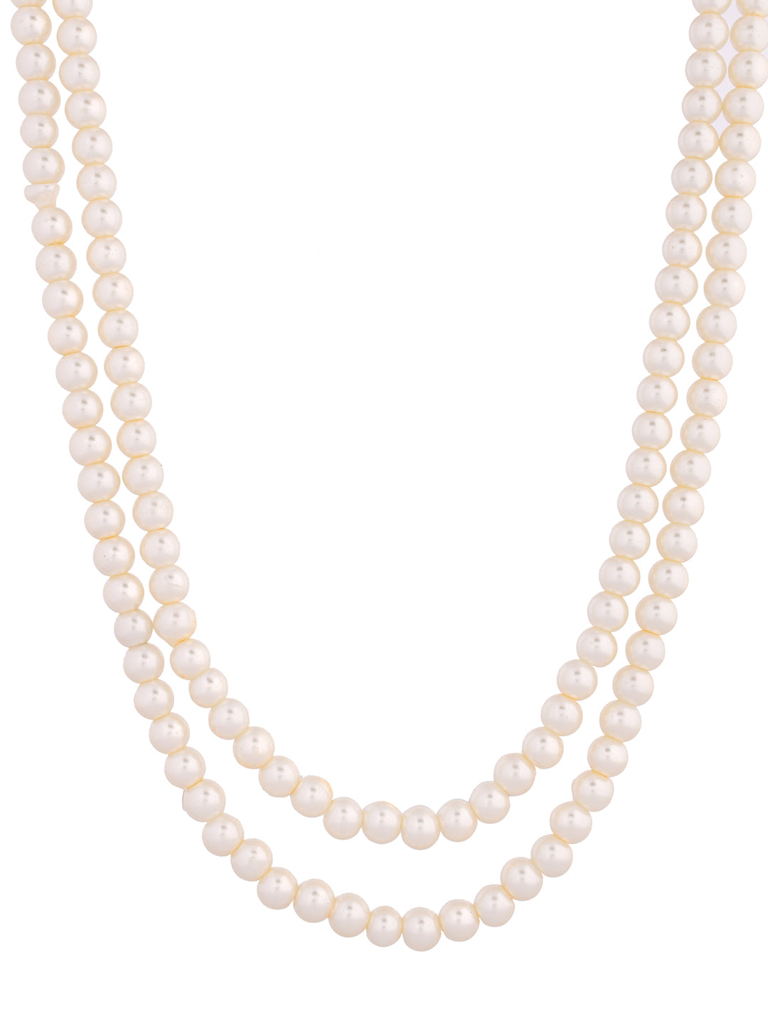 Classic Ethnic White Necklace With Adjustable Dori | Festive Jewellery For Women