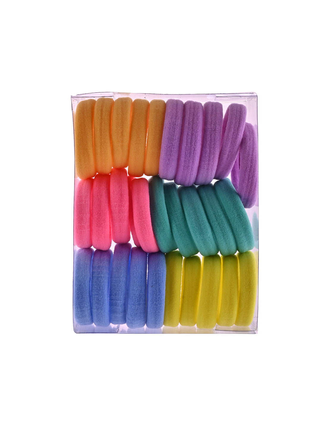 Multicolor Soft Elastic Hair Rubber Bands For Women & Girls