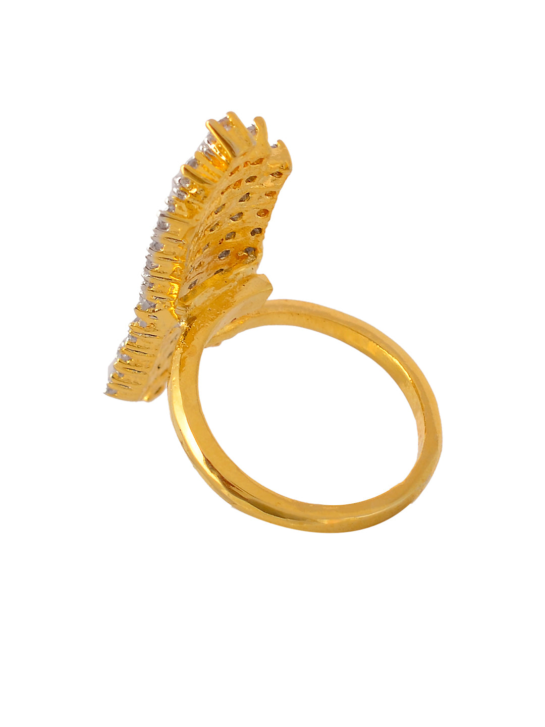 Multi-Row Diamond Ring in Yellow Gold