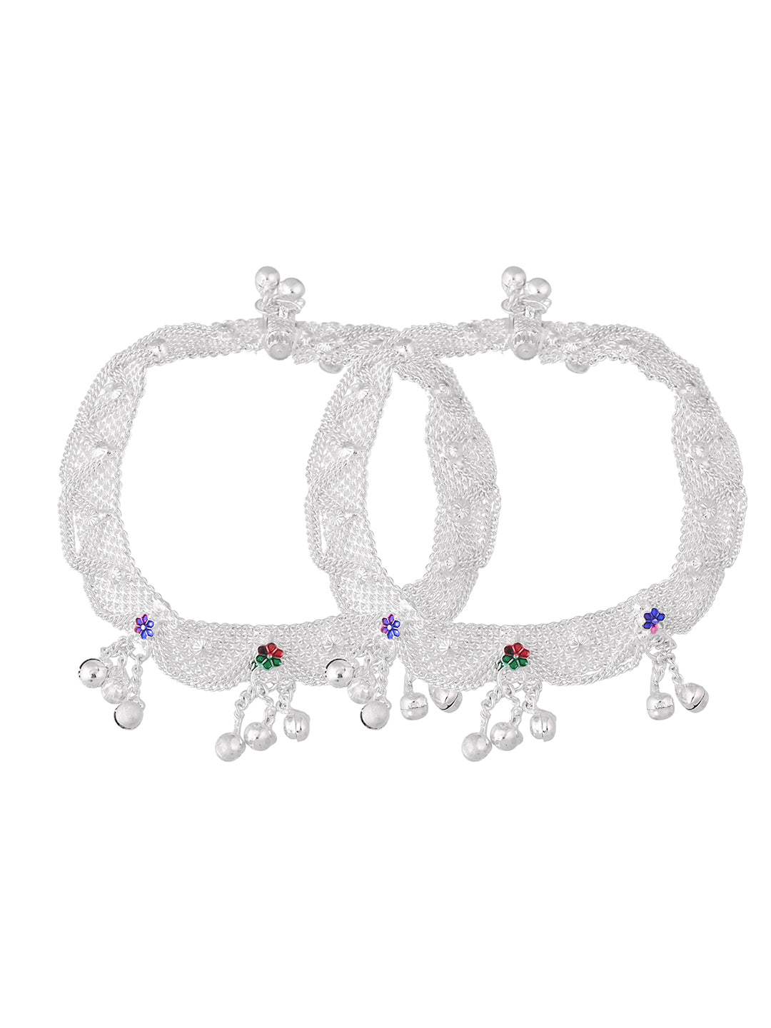 Ethnic Minimal Oxidised Silver Plated Anklet & Payal For Women