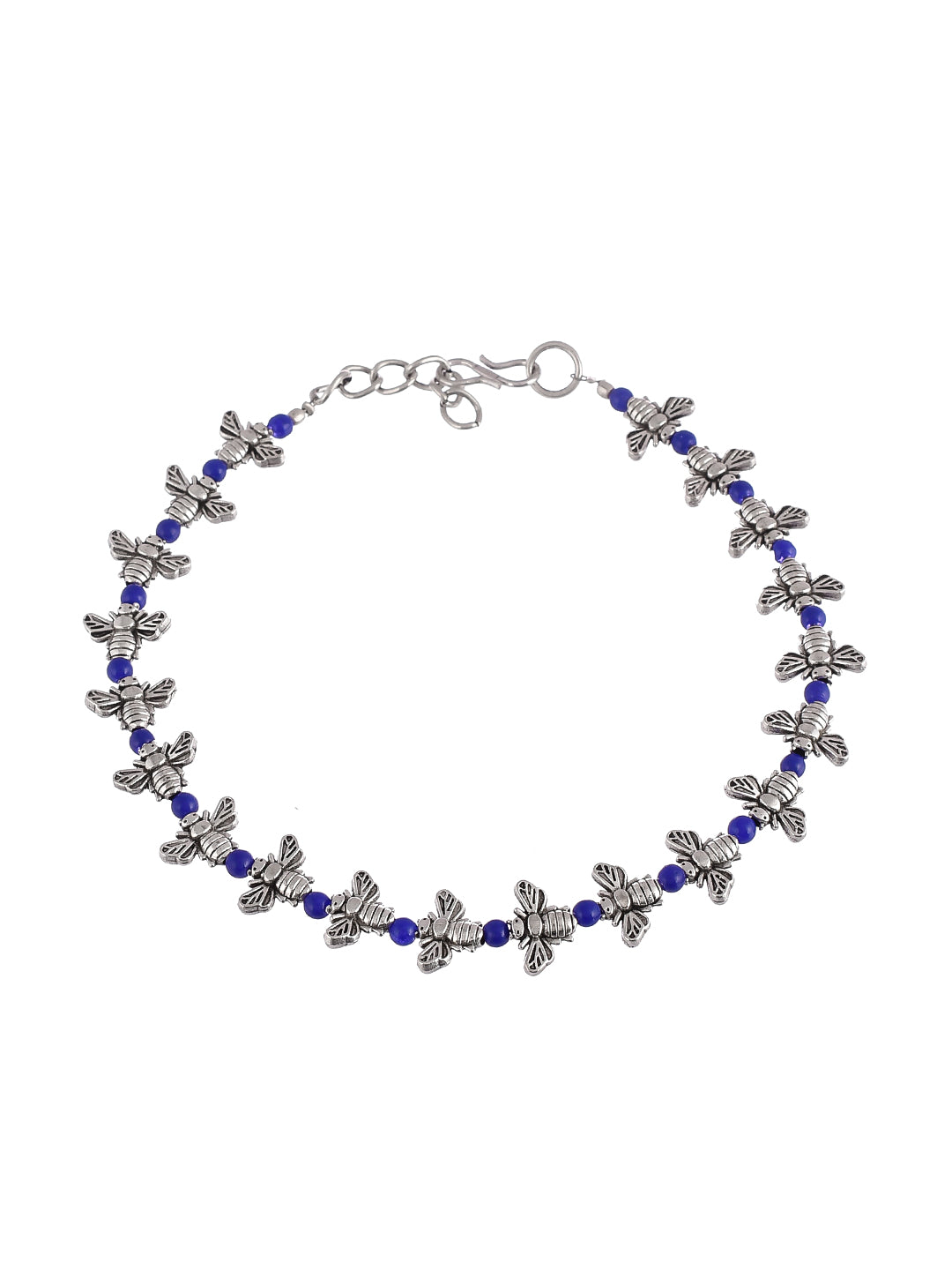 Silver Plated Honeybee Anklets