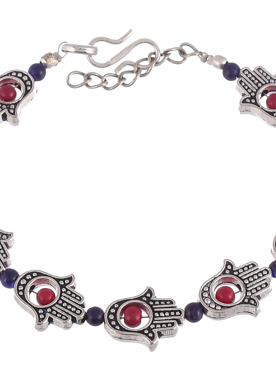 Silver Hamsa Celtic Anklet