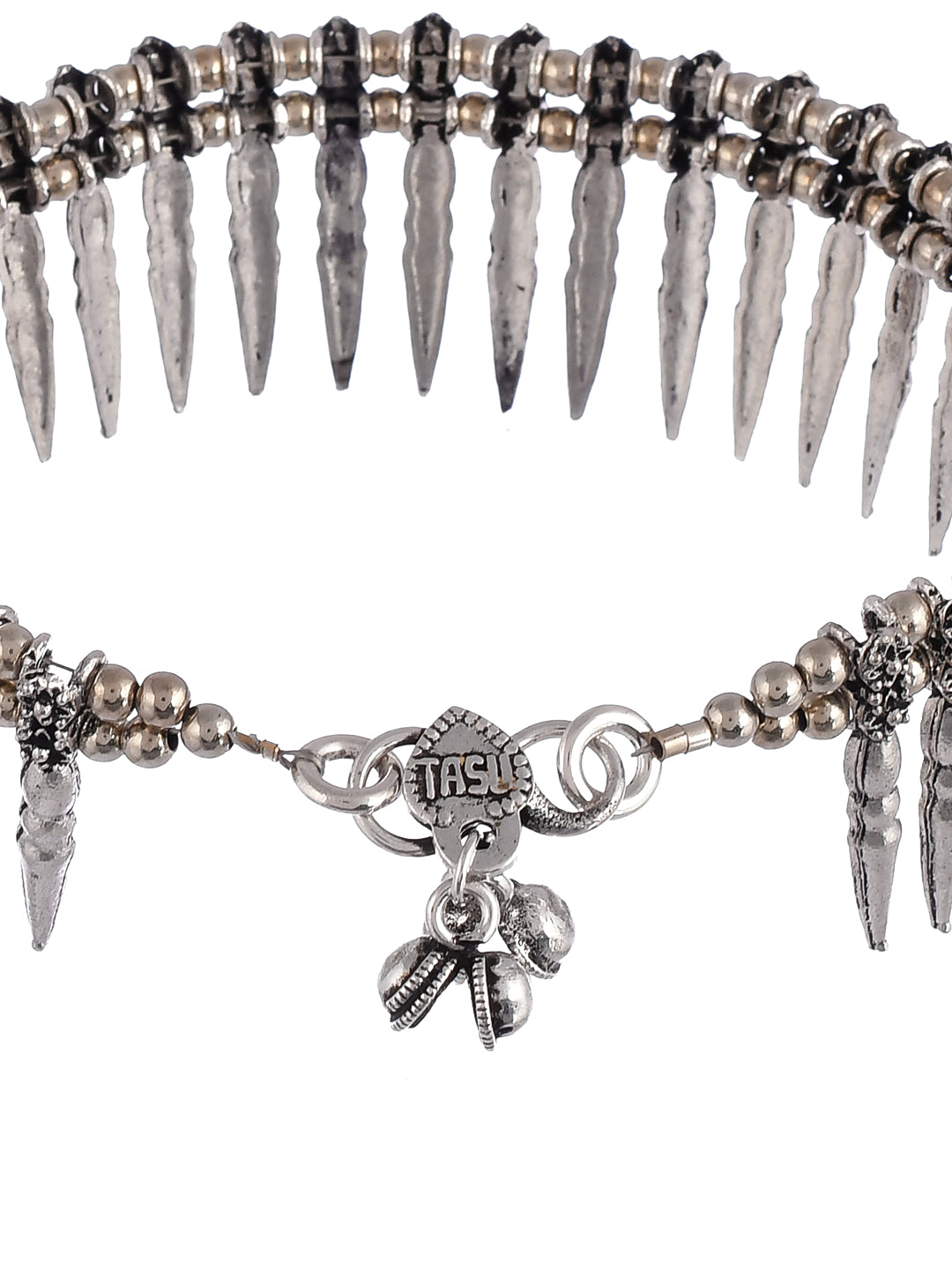 Silver Plated Indian Oxidised Bridal Anklets