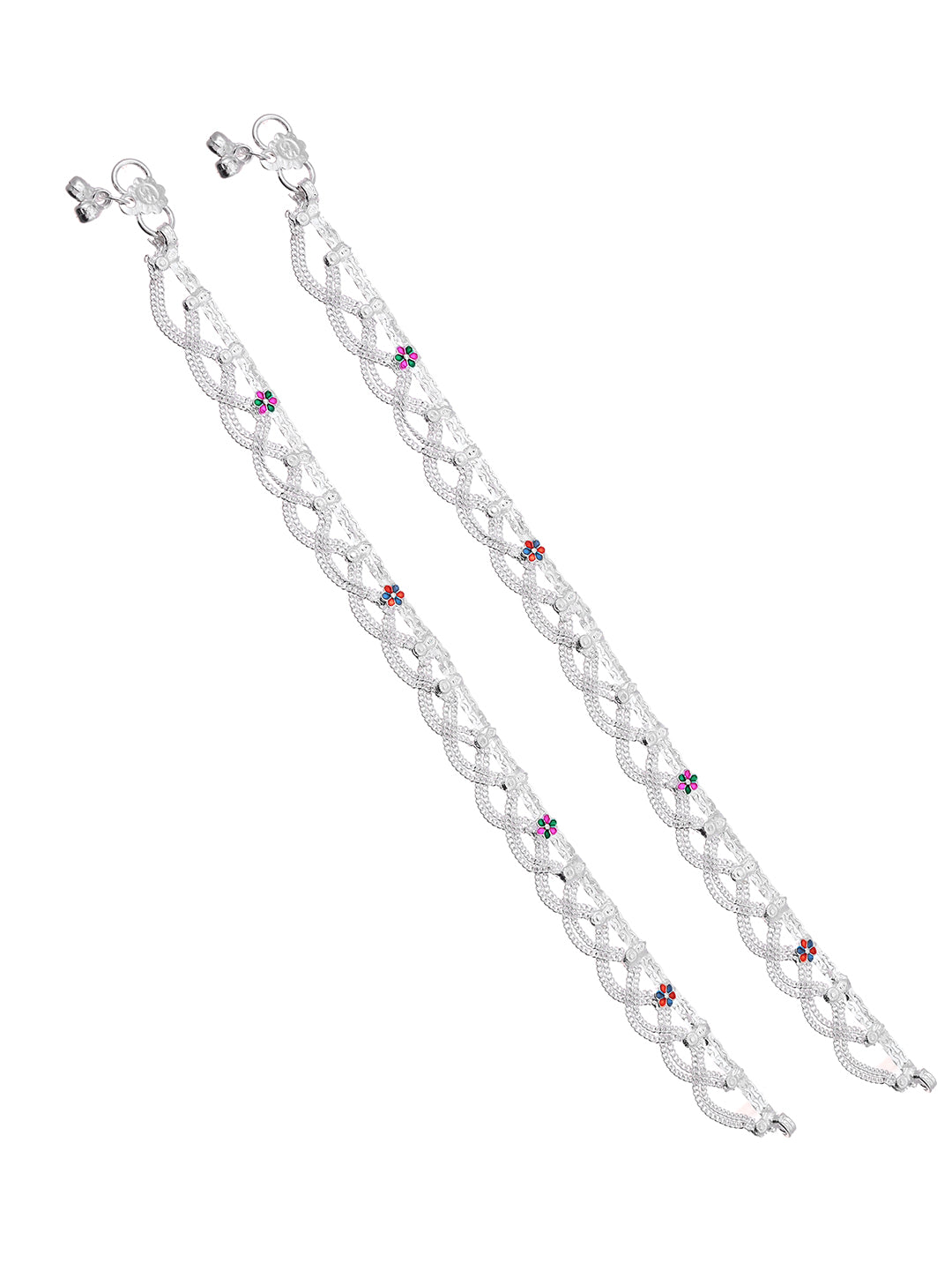 Traditional Silver Plated Party Wear Anklet & Payal For Women