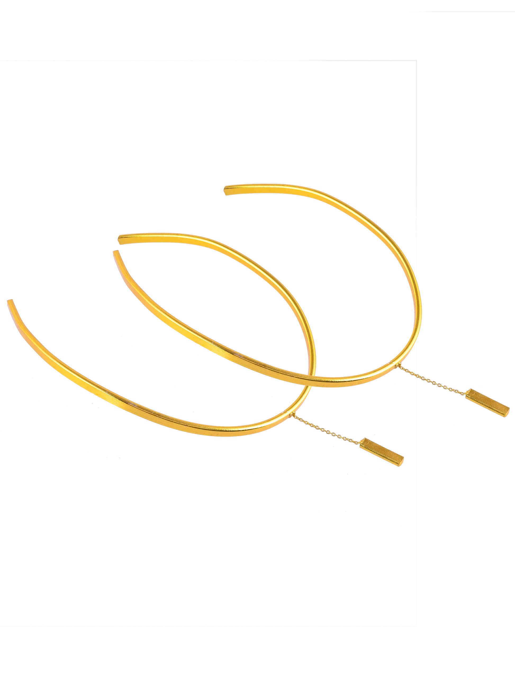 Set Of 2 Gold-Plated Contemporary Designer Barefoot Anklets