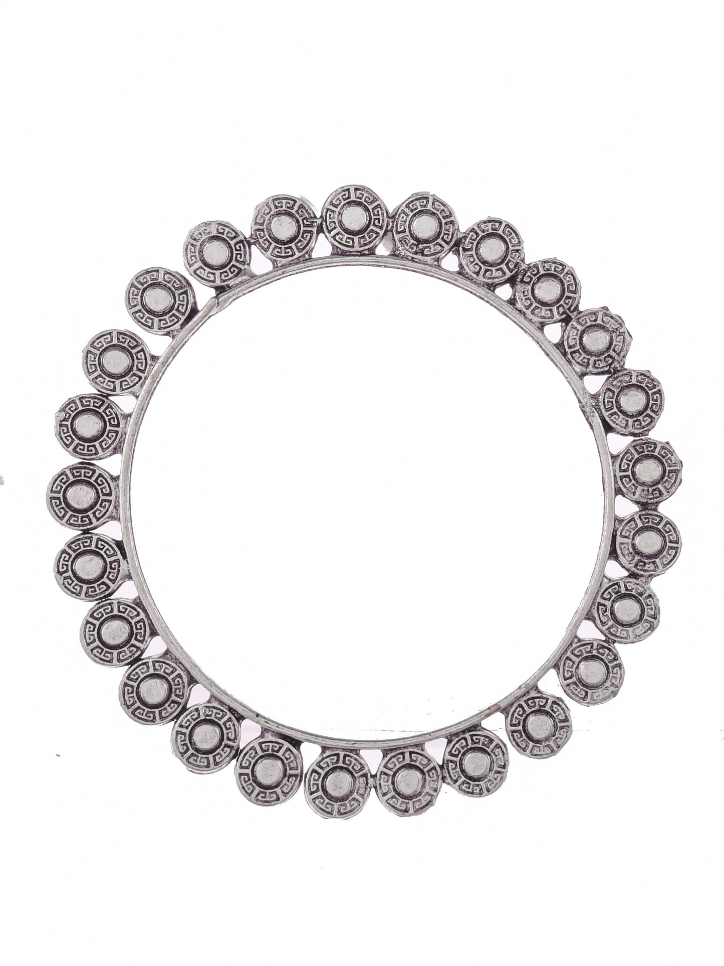 Silver Toned Oxidised Handcrafted Bangles For Women