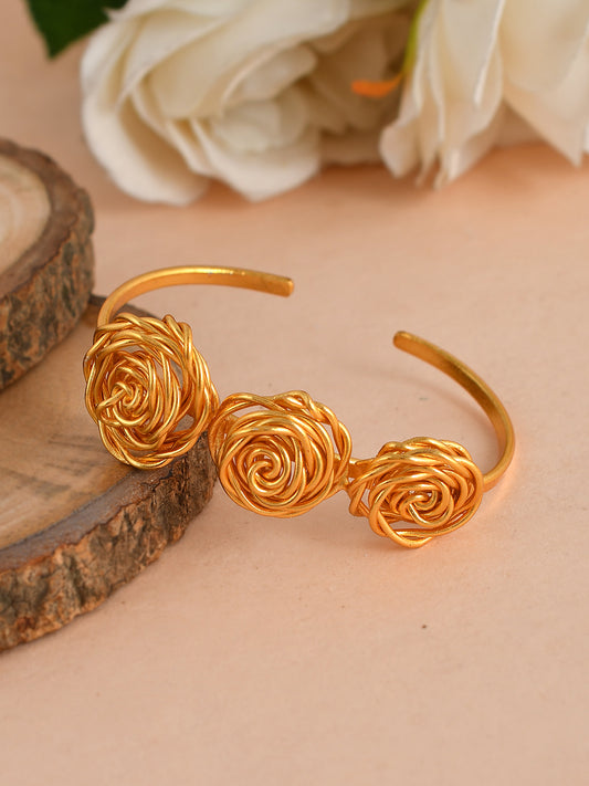 Trinity Rose Palm Gold Plated Bracelets for Women Online
