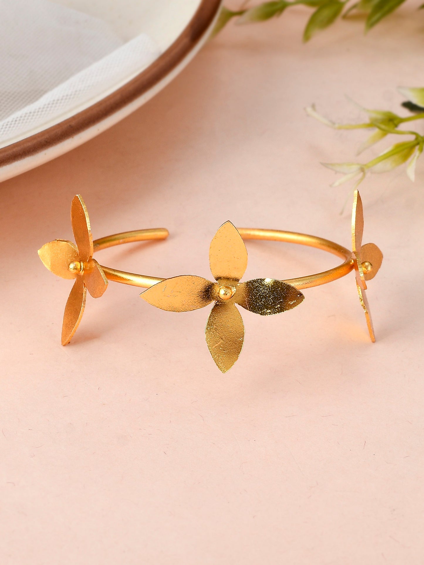 Gold Plated Floral Handcrafted | Western Bracelet For Women & Girls