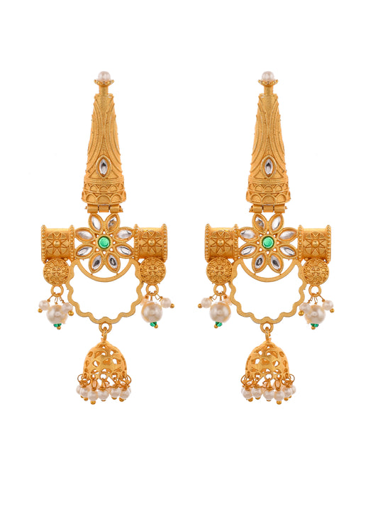 Long Traditional Gold Jhumki - Earrings for Women Online