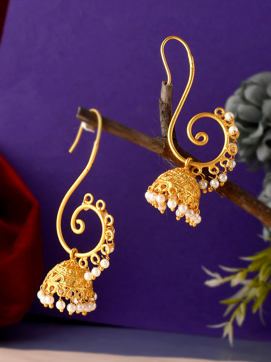 Gold Plated Traditional Drop Earrings Jhumkas for Women Online