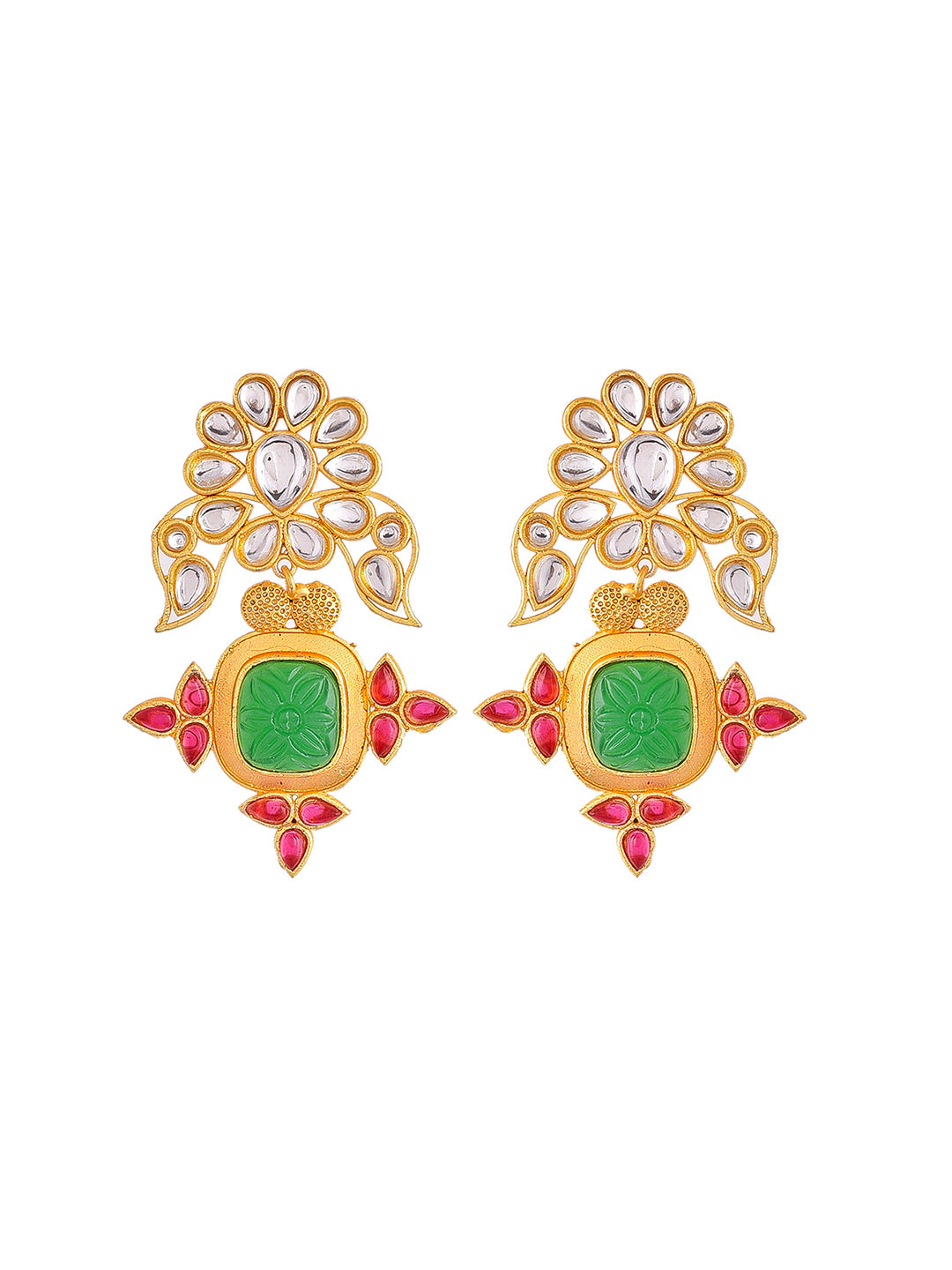 Gold Plated Kundan Earrings for women