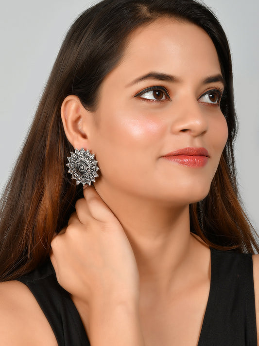 Shravani Ethnic Oxidised Stud - Earrings for Women Online