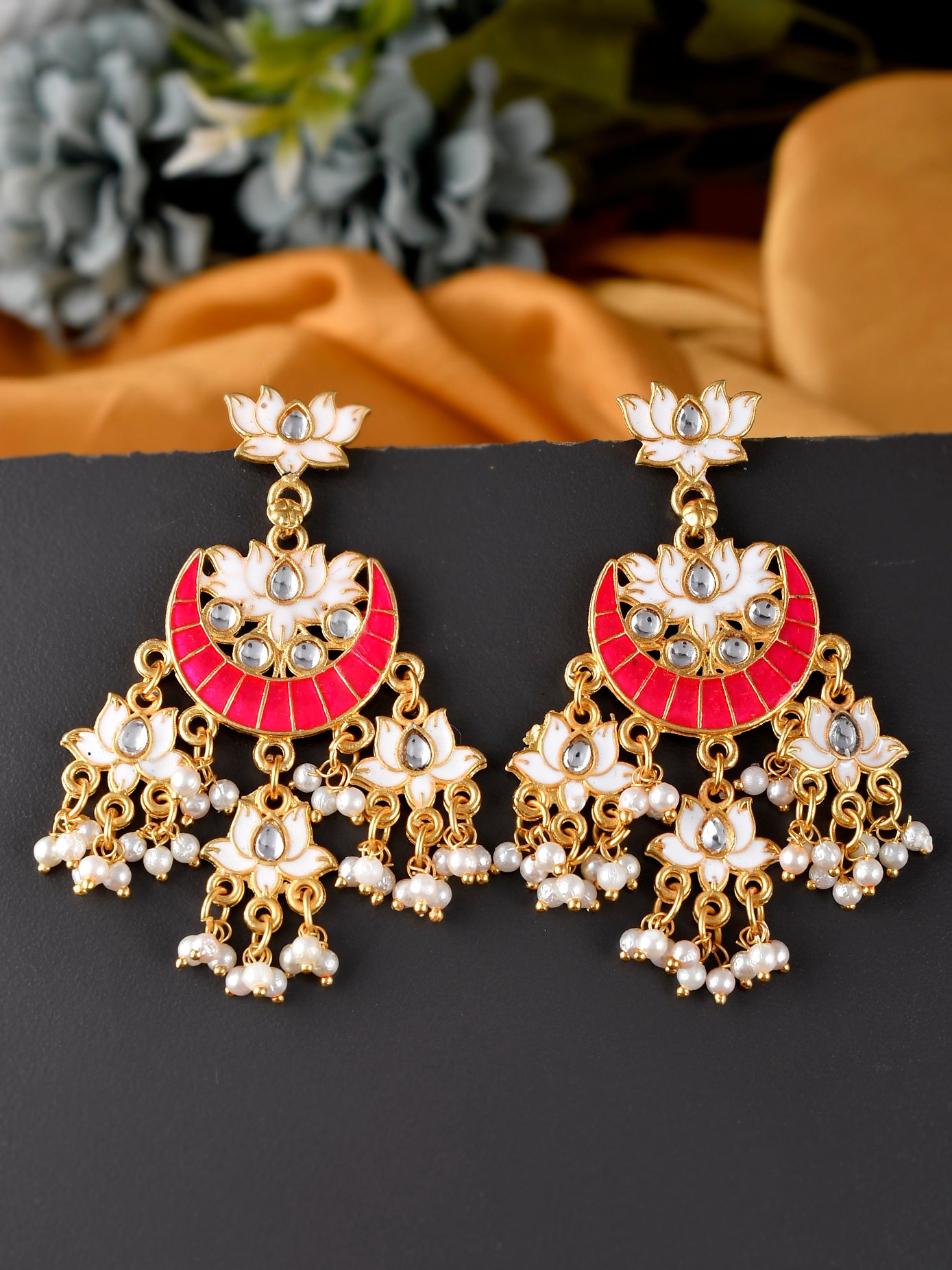 Buy Gold Plated Gaurangi Chandabali Earrings for Women Online at