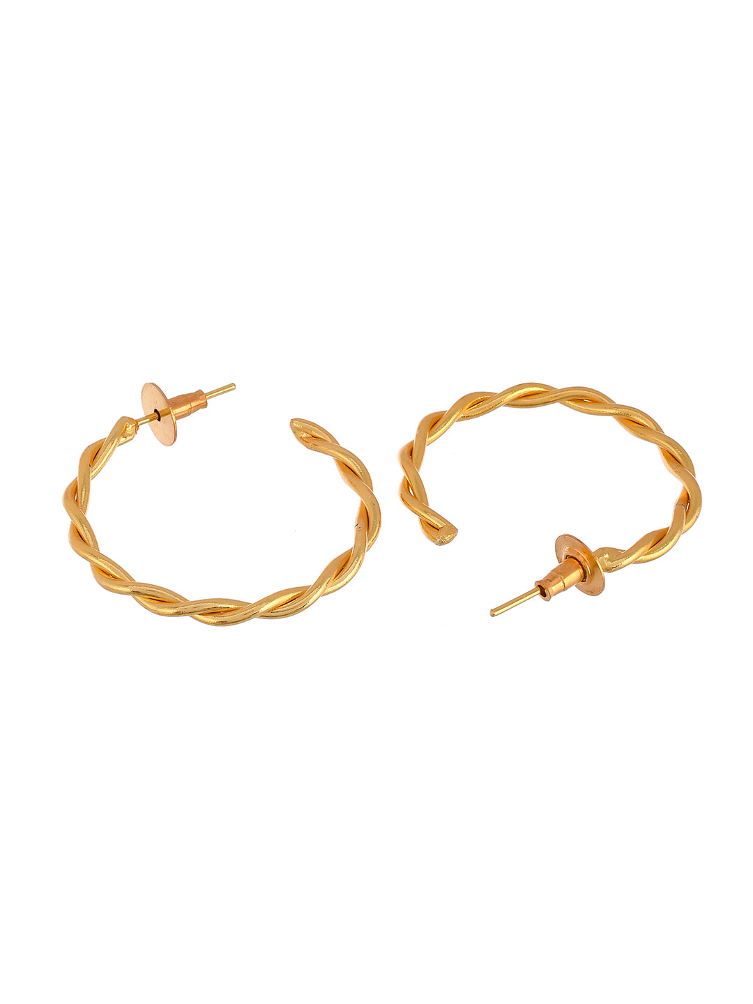 Experience elegance with our Gold Plated Varsha Twisted Earrings. Crafted with precision and plated in gold, these earrings are perfect for any occasion. With their unique twist design, these earrings are sure to add a touch of sophistication to your look