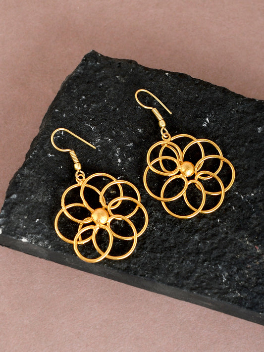 Gold Plated Spiral Infinty Earrings for Women Online