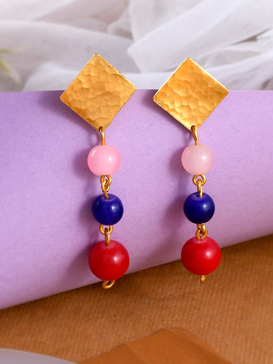 Multicoloured Pearl Contemporary Drop Earrings for Women Online