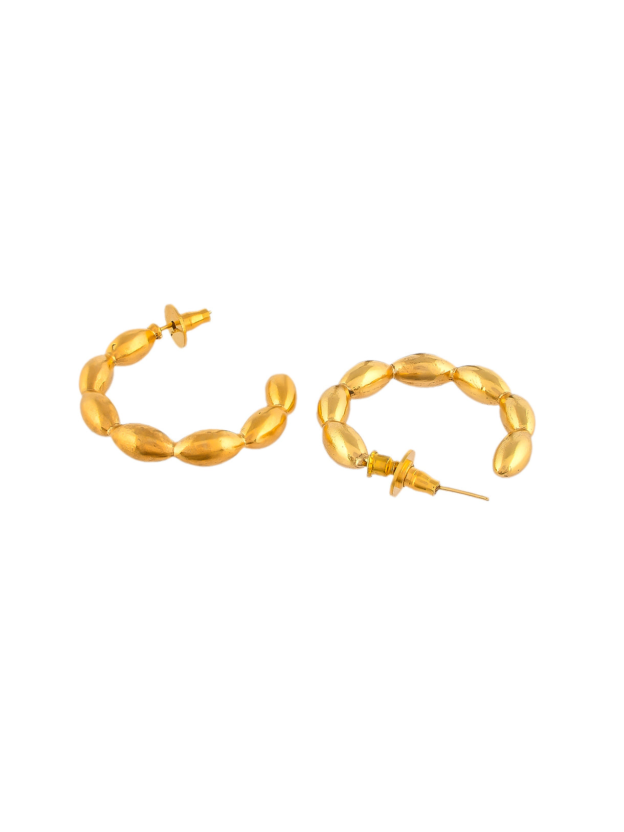 Handcrafted Gold Plated Half Hoop earrings