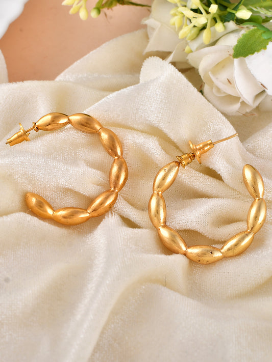 Handcrafted Gold Plated Half Hoop Earrings for Women Online