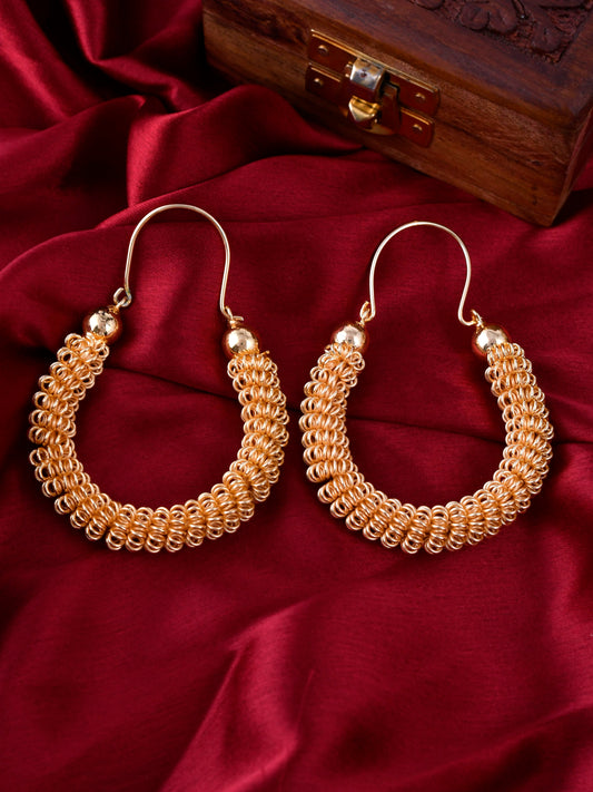 Gold Plated Spiral Earrings for Women Online