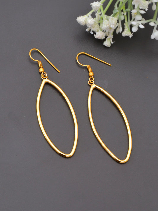 Gold Plated Leaf Dangler for Girl - Earrings for Women Online
