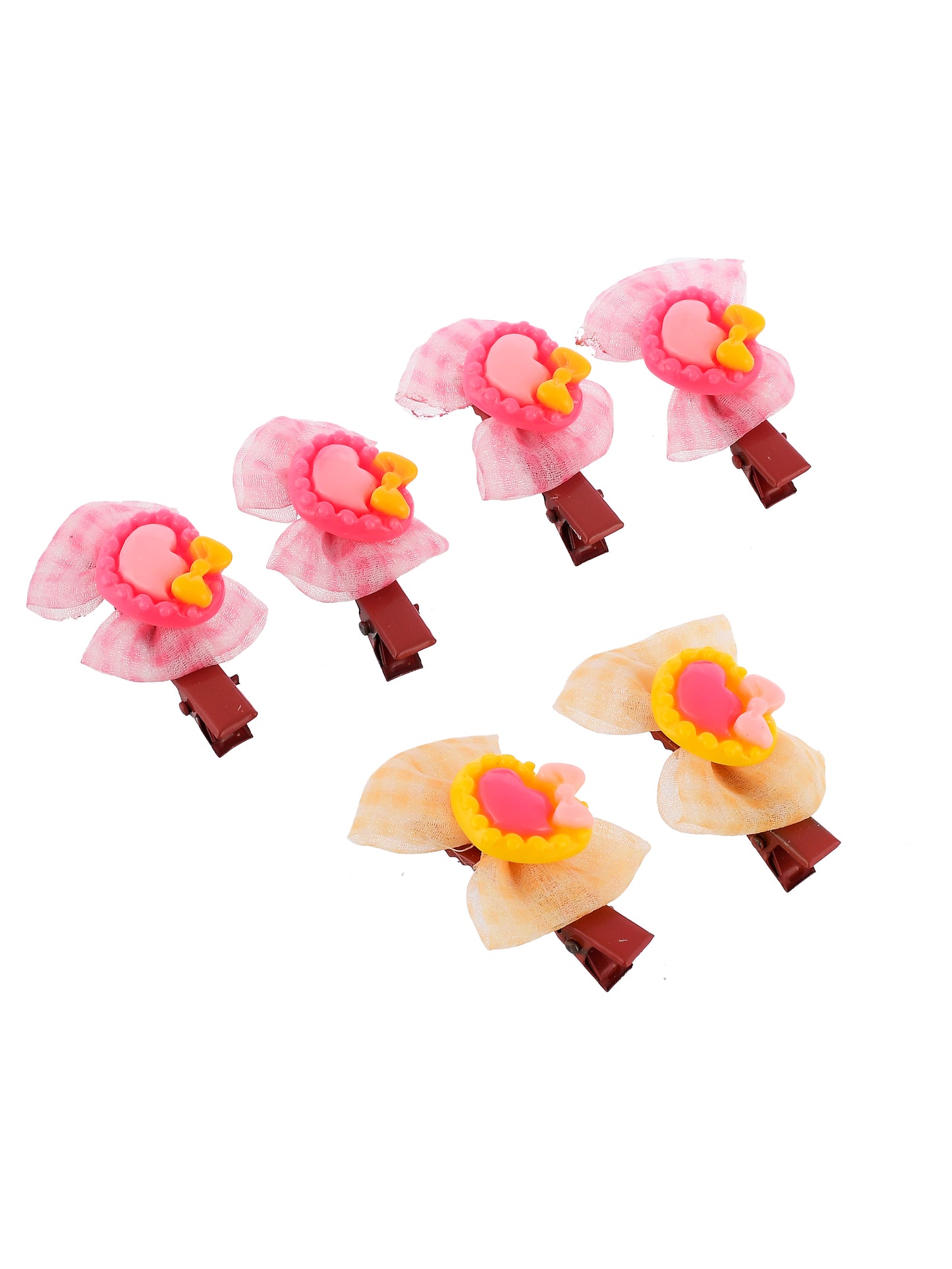 Set of 6 Bow Lace Hair Alligator clip