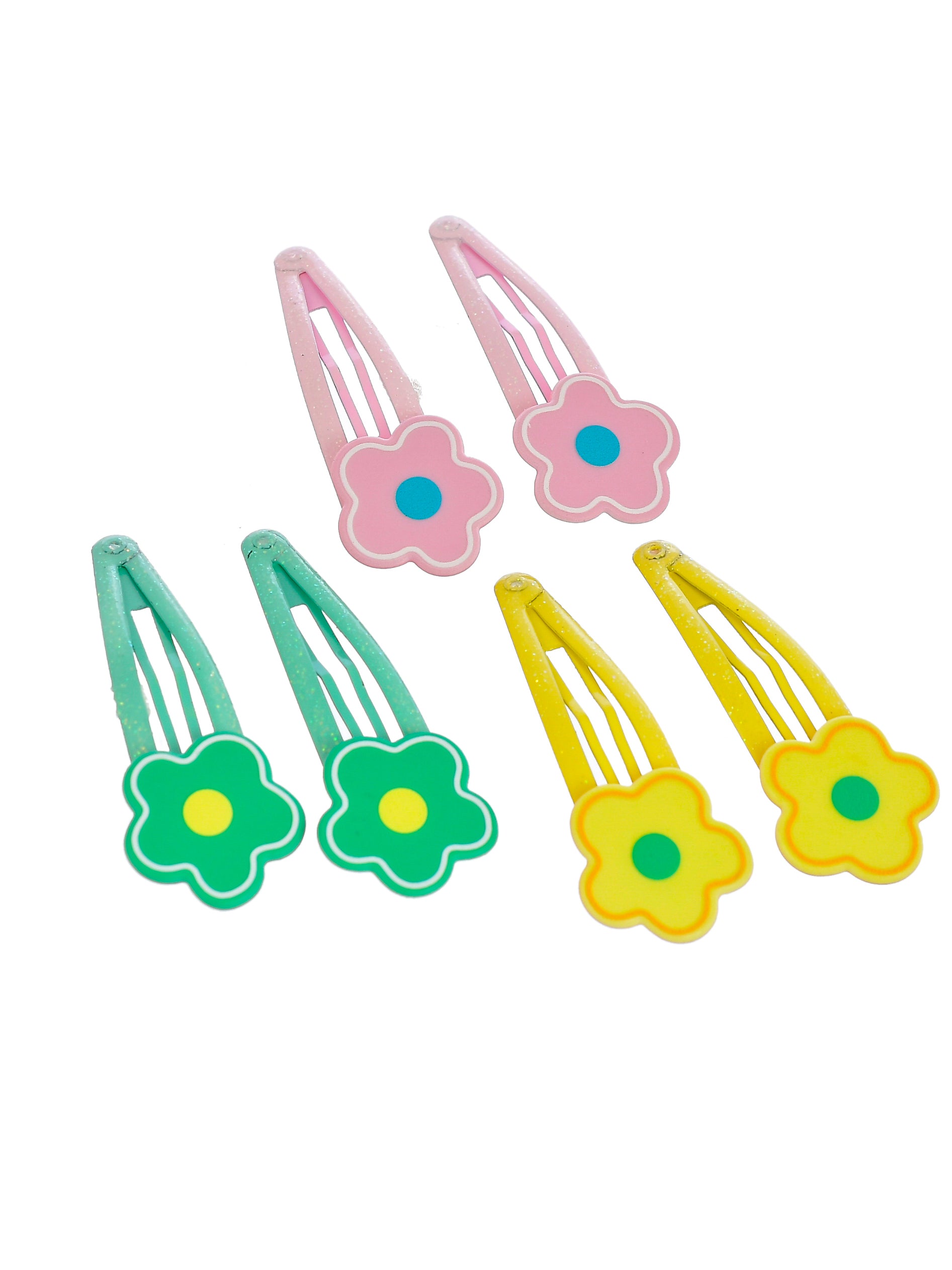 Set of 6 Tic tac Flower Hairclip