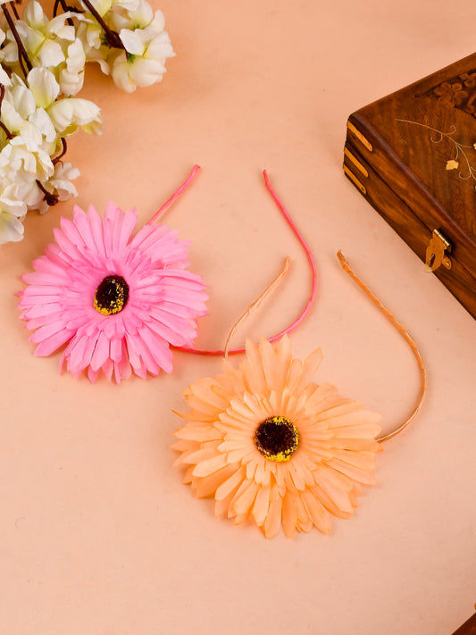 Set of 2 Embellished Flower Hairband for Women Online