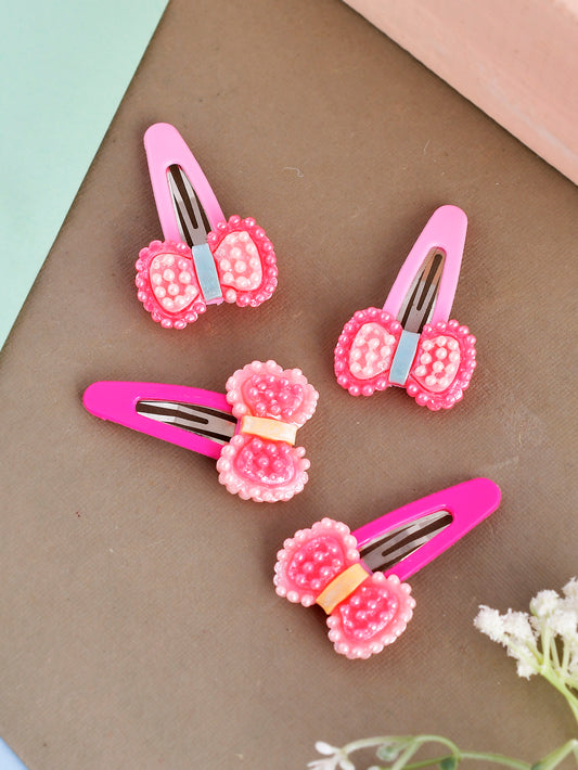 Set of 4 Bow Tic Tac Hair Pin - Hair Accessories for Women Online