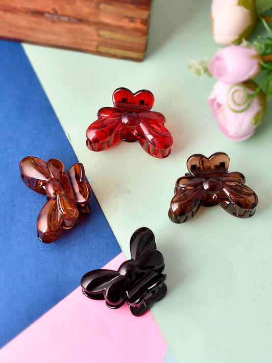 Set of 4 Multi Colored Hair Claw Clips for Women Online
