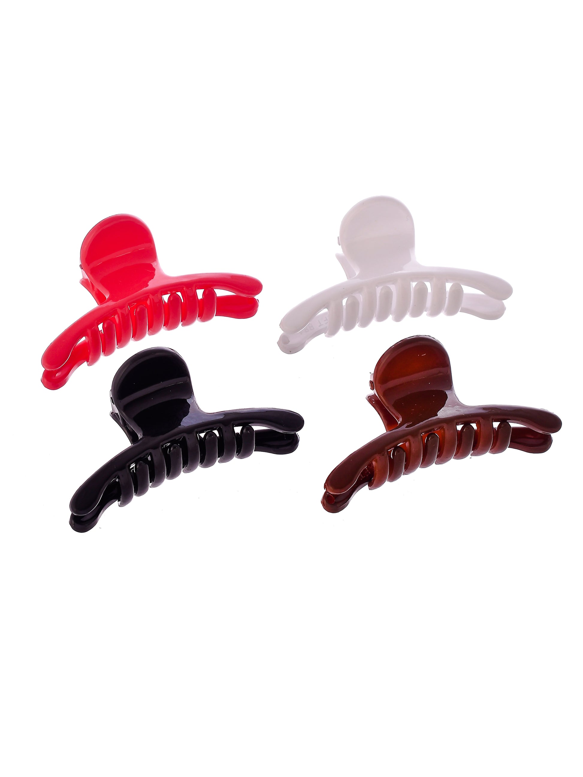 Set of 4 Multi Colored Hair Claw Clips
