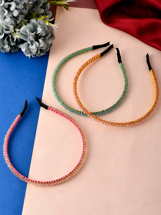 Women Set of 3 Multi-color Hairband for Women Online