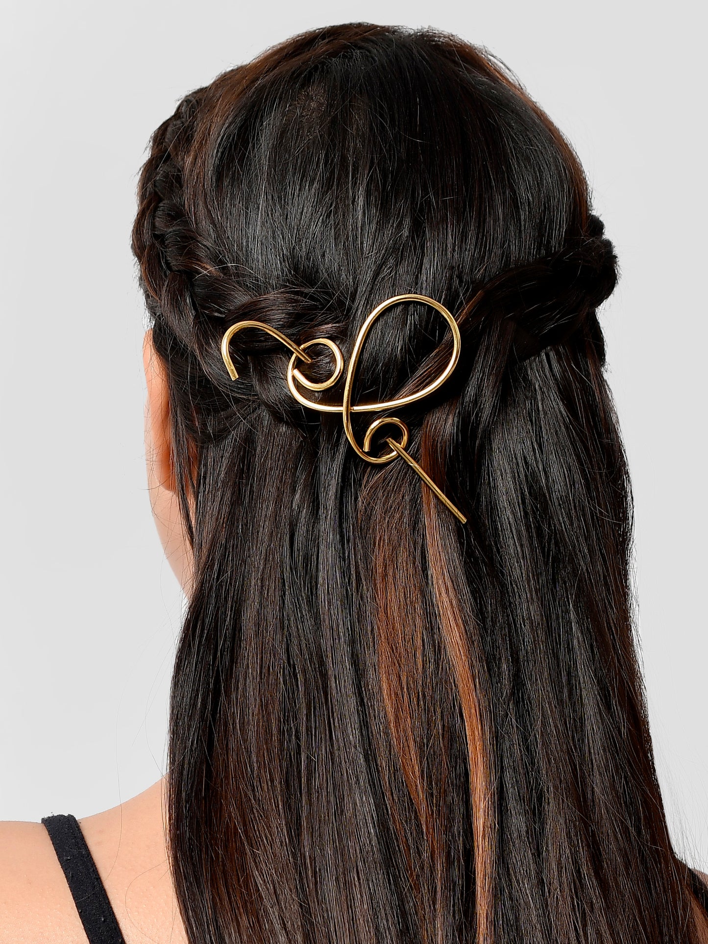 Omega Gold plated ornamental Hair Pin