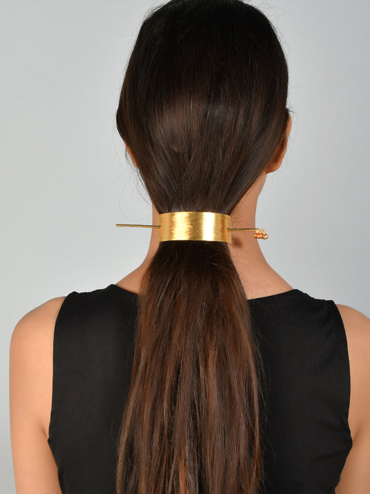 Gold Plated Hair Stick Barrette - Hair Accessories for Women Online