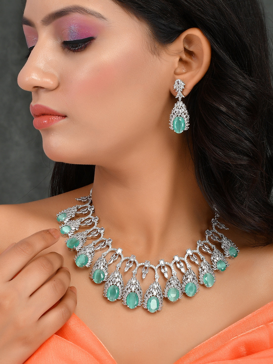Buy Heavy American Diamond Jewellery Sets for Women Online at