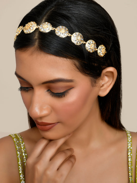 Handcrafted Kundan Head Chain - Head Jewellery for Women Online