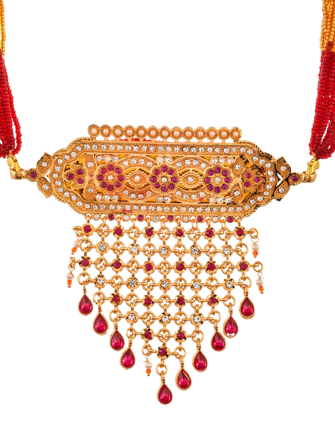 Ethnic Meenakari Layered Choker Gold Plated Necklace