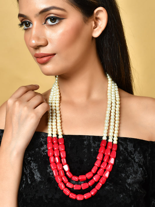 Pearl Triple Layered Necklaces for Women Online