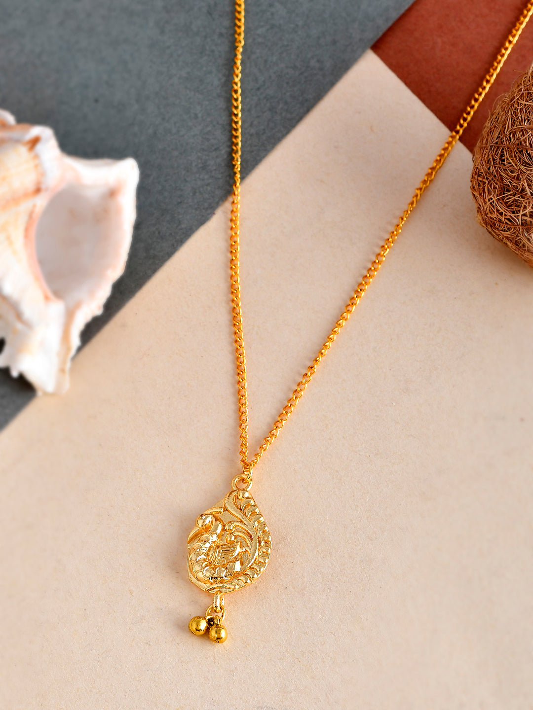 Buy Handcrafted Gold Plated Pendant Chain Necklaces for Women