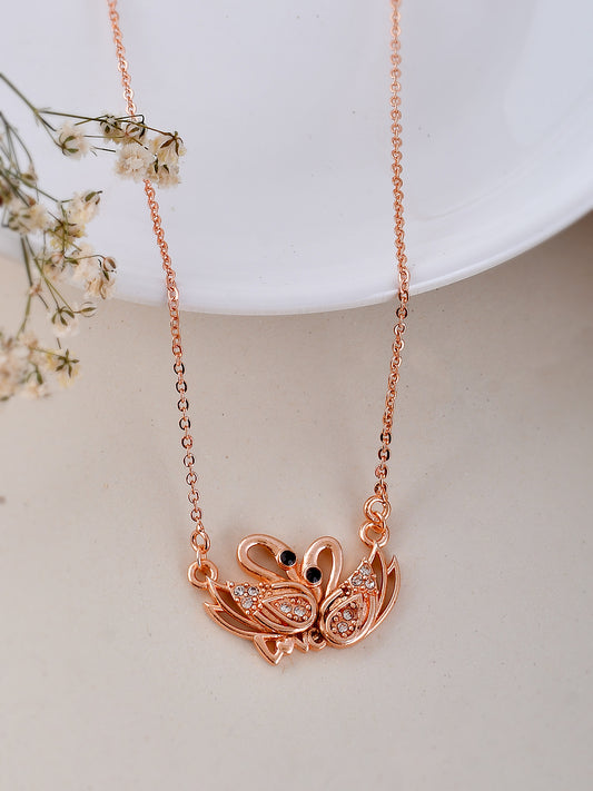 Rose Gold Plated Swan Pendant Chains for Women Online