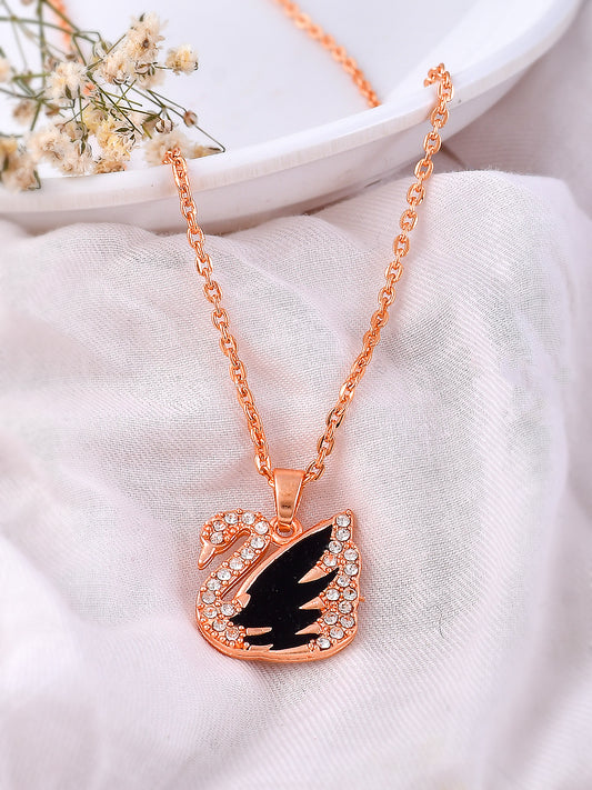 Rose Gold Plated Swan Pendant Chains for Women Online