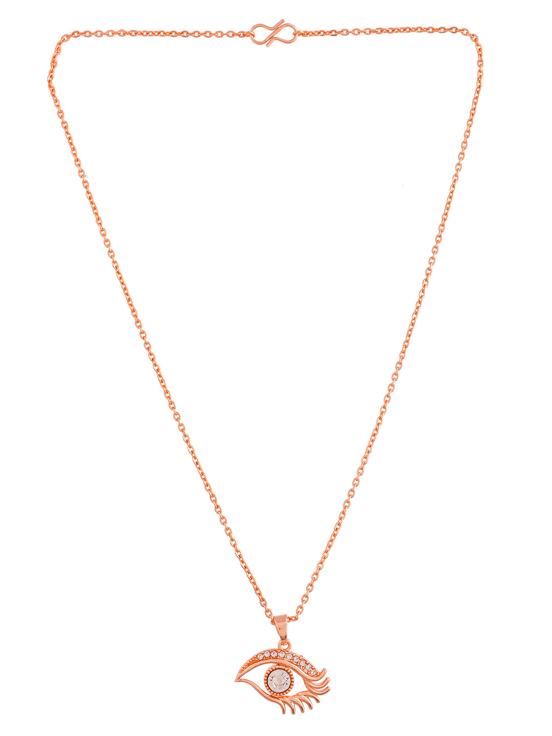 Evil Eye Rose Gold Pendant Chain